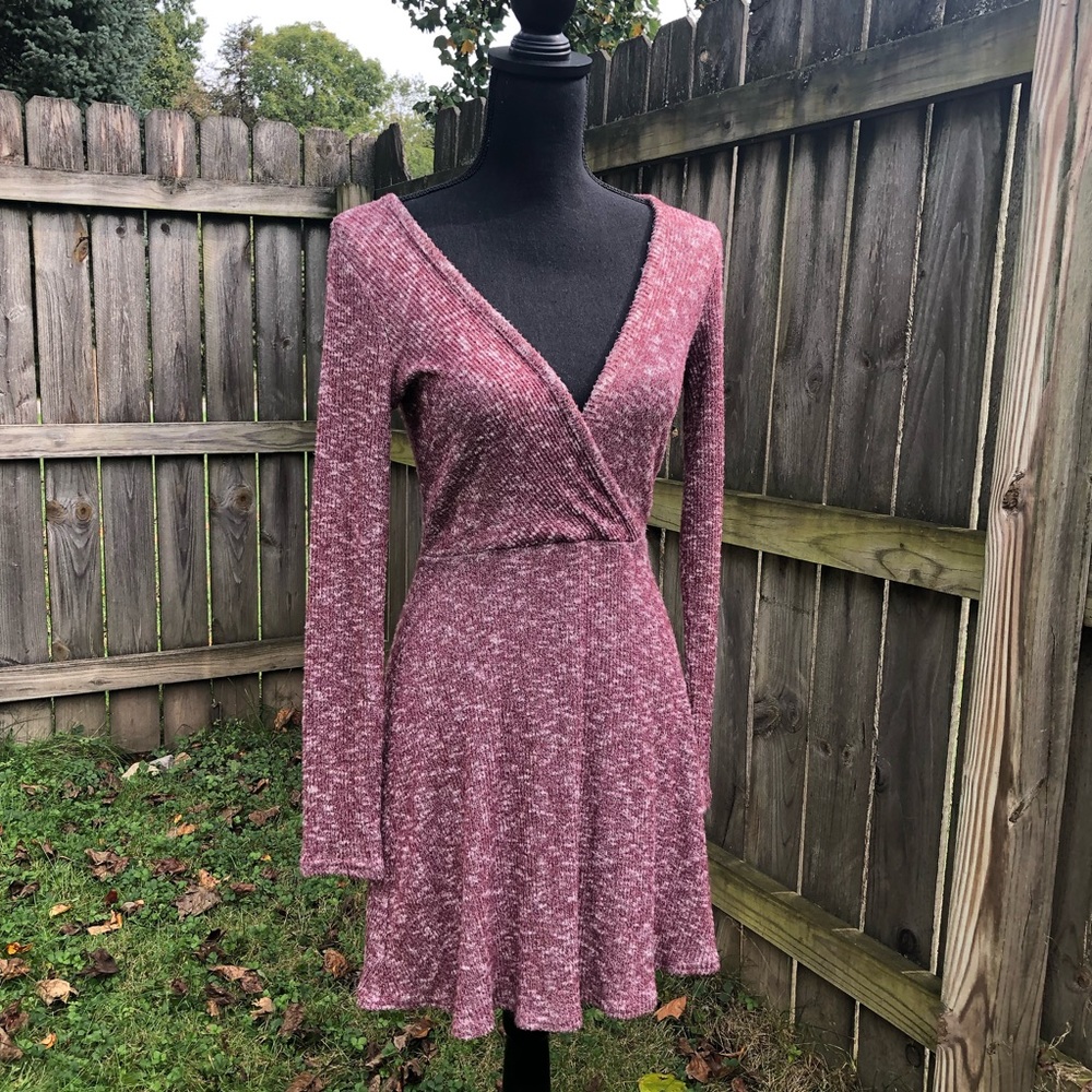 Knit, Marled Urban Outfitters V-neck Dress